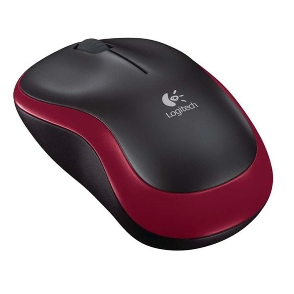 LOGITECH M185 Kablosuz Optic Siyah/Kırmızı Mouse 910-002237