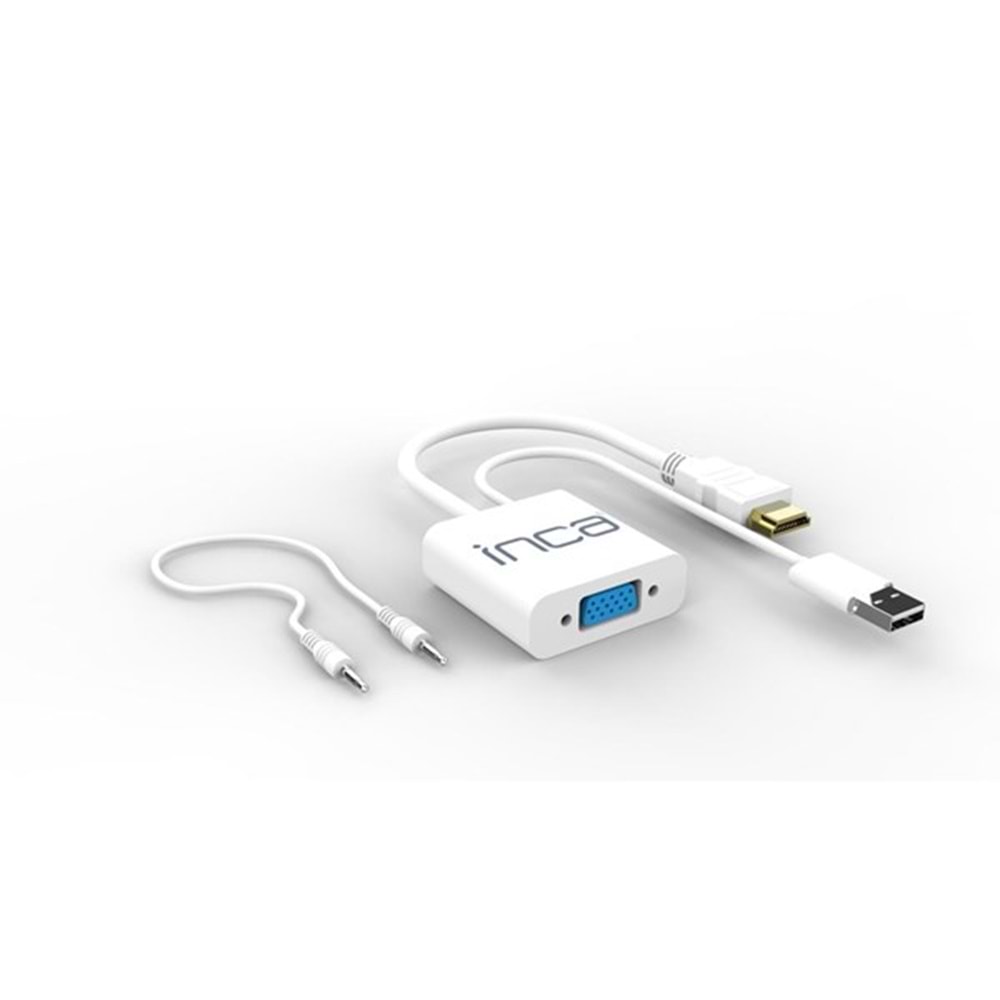 INCA IVTH-01 0.15metre VGA- HDMI Görüntü Adaptörü Beyaz 1080p