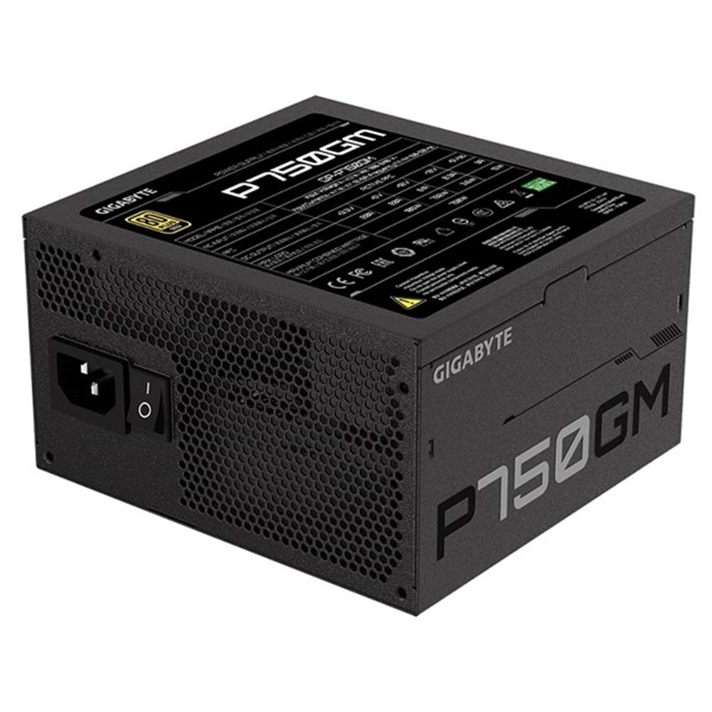 GIGABYTE 750W 80 GOLD GP-P750GM 13.5cm Fanlı Tam Modüler Power Supply Japon Kapasitör