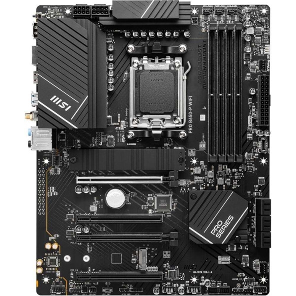 MSI PRO B650-P WIFI DDR5 HDMI DP PCIe 16X v4.0 AM5 ATX