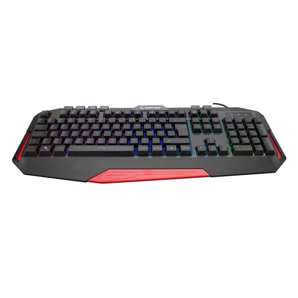 RAMPAGE KB-RX7 ALPOR PRO USB Q Trk RGB Siyah/Gri Gaming Klavye