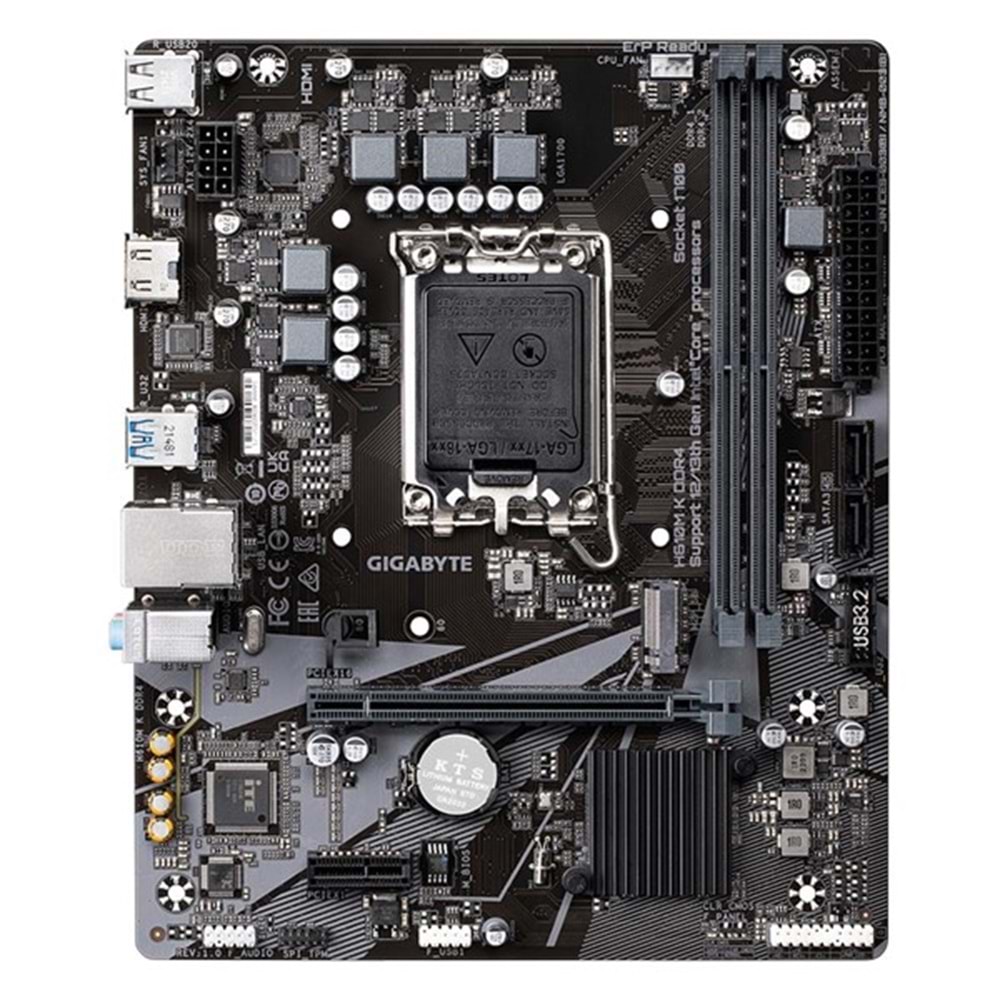 GIGABYTE H610M-K DDR4 HDMI PCIe 16X v4.0 1700p mATX