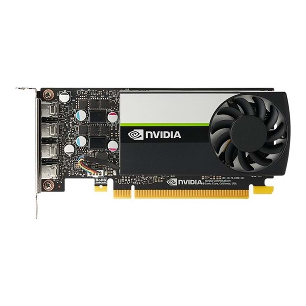 PNY T1000 8GB VCNT1000-8GB-SB GDDR6 128bit 4X mDP PCIe 16X v3.0 Kutusuz