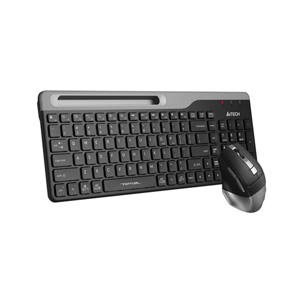 A4 TECH FB2535C Bluetooth Kablosuz Q Trk Optic Mouse Siyah/Gri Multimedya Klavye - Mouse Set