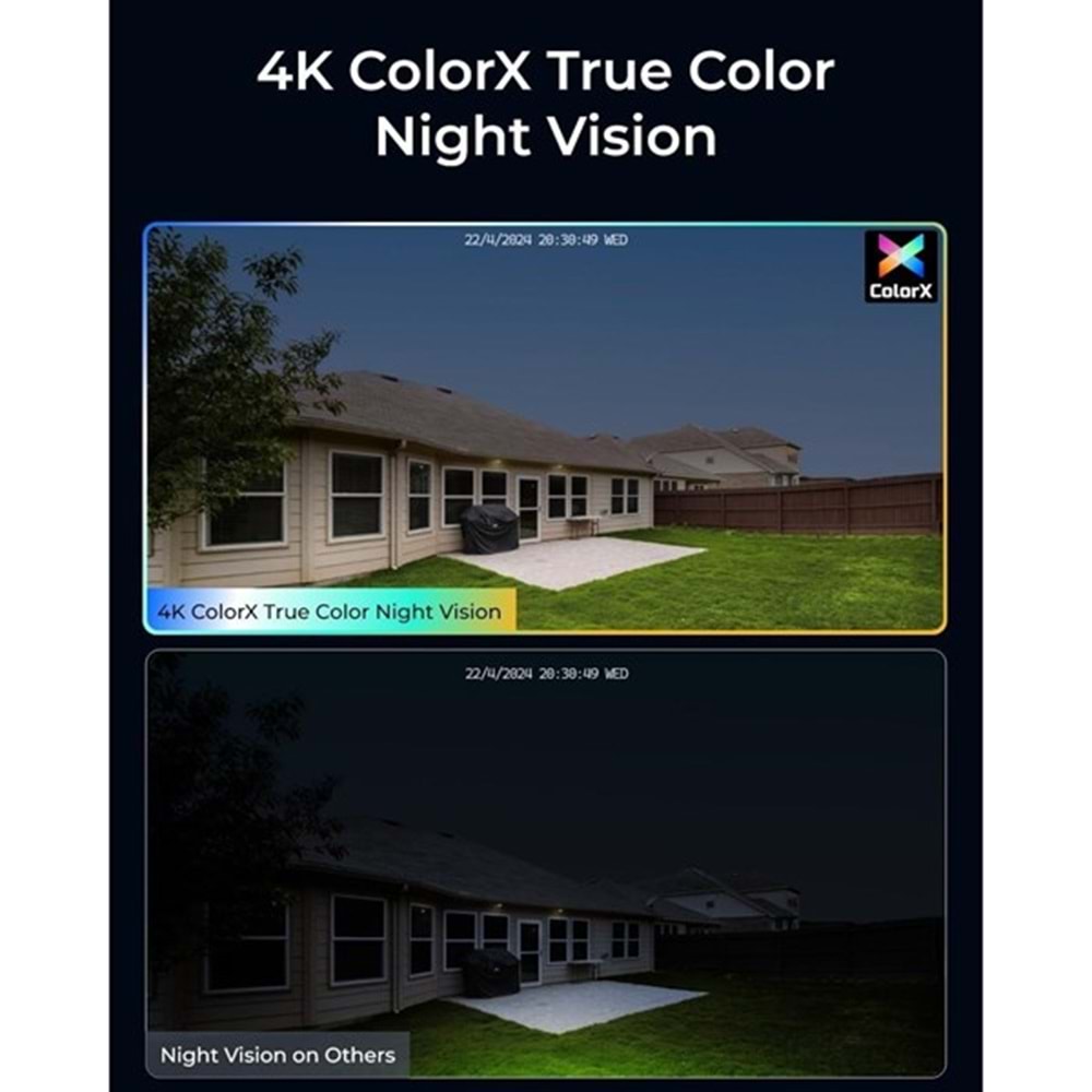 REOLINK 8MP BULLET 4MM CX810 IP Güvenlik Kamerası PoE IP67, ColorX