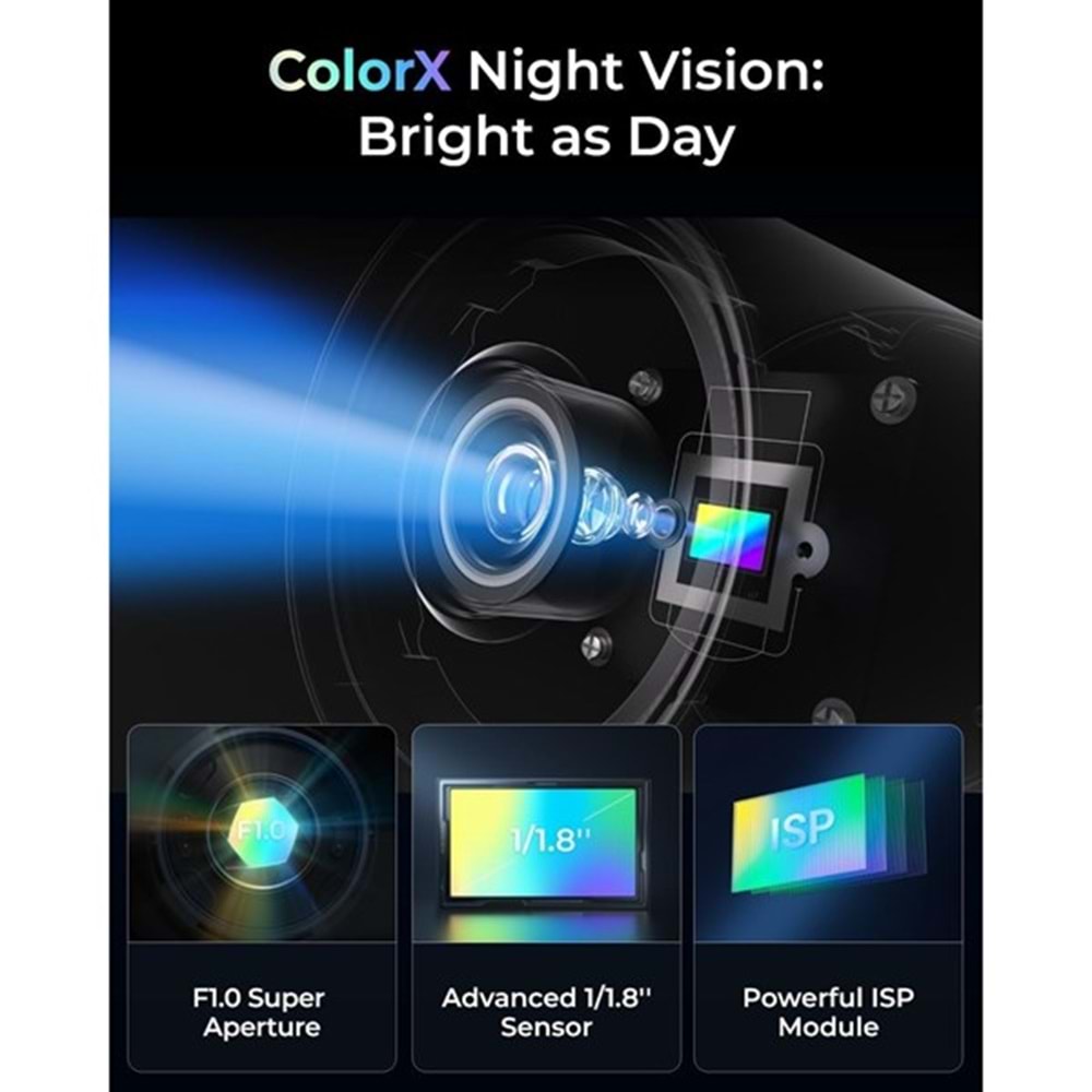 REOLINK 8MP BULLET 4MM CX810 IP Güvenlik Kamerası PoE IP67, ColorX