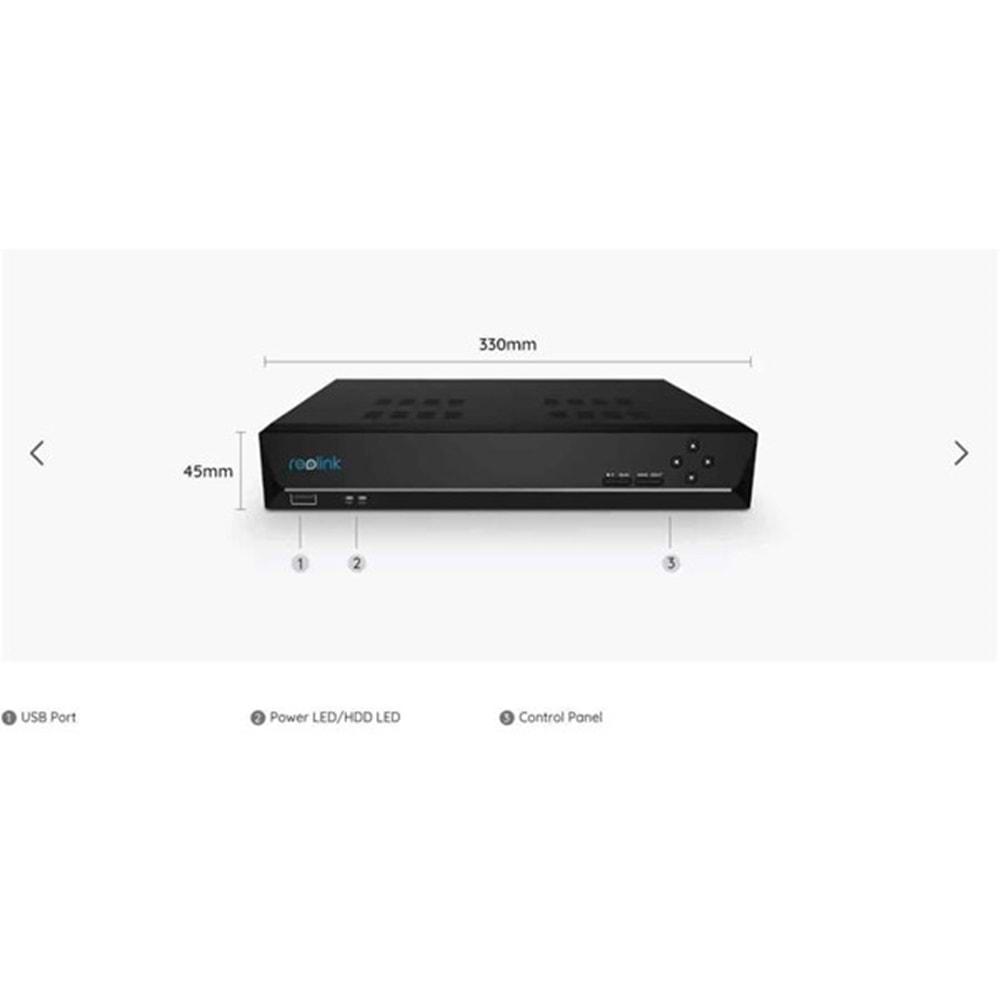 REOLING 16kanal NVS16-410 PoE NVR Kayıt Cihazı (4TB Disk Dahil)