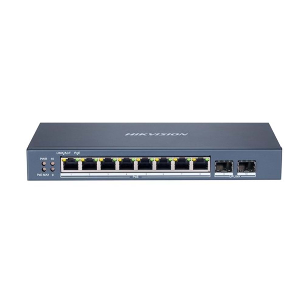 HIKVISION 8port 120w FULL PoE DS-3E1510P-SI GIGABIT 2X SFP Yönetilemez Switch