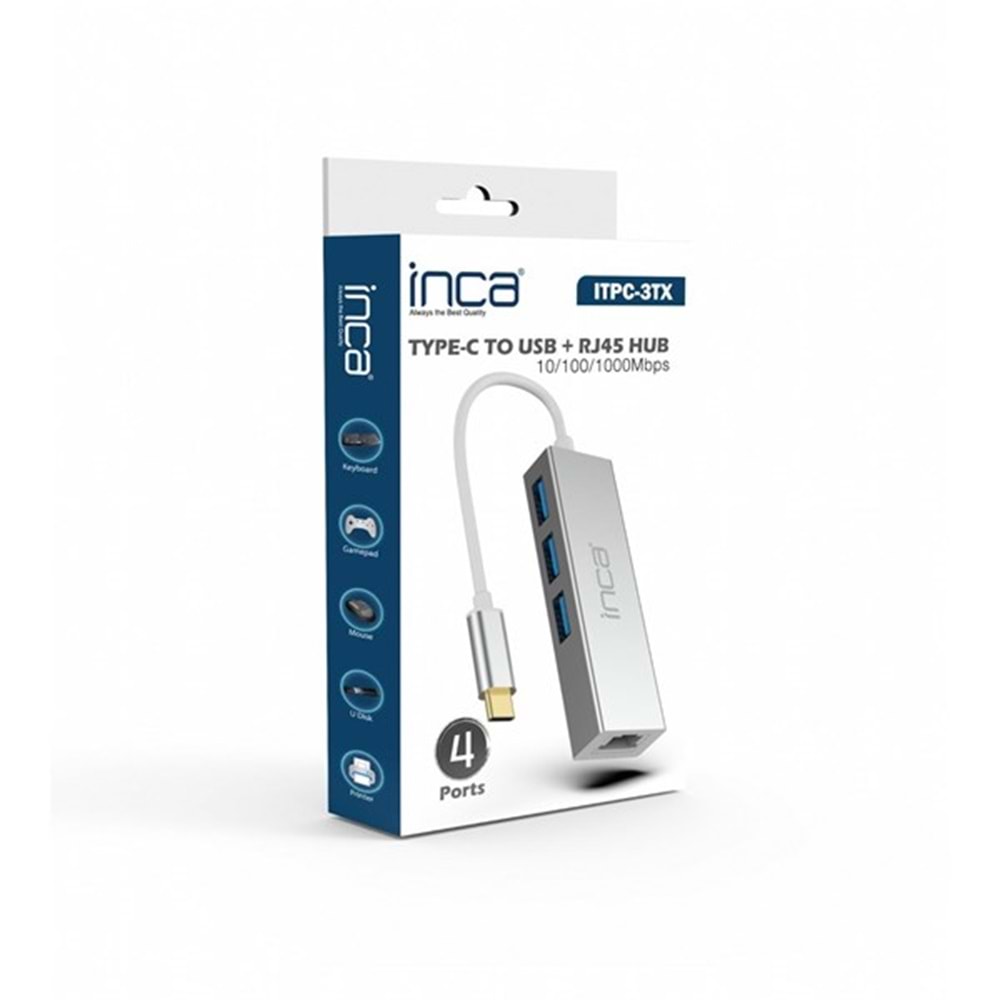 INCA ITPC-3T Gigabit USB Çoklayıcı USB 3.0 Ethernet