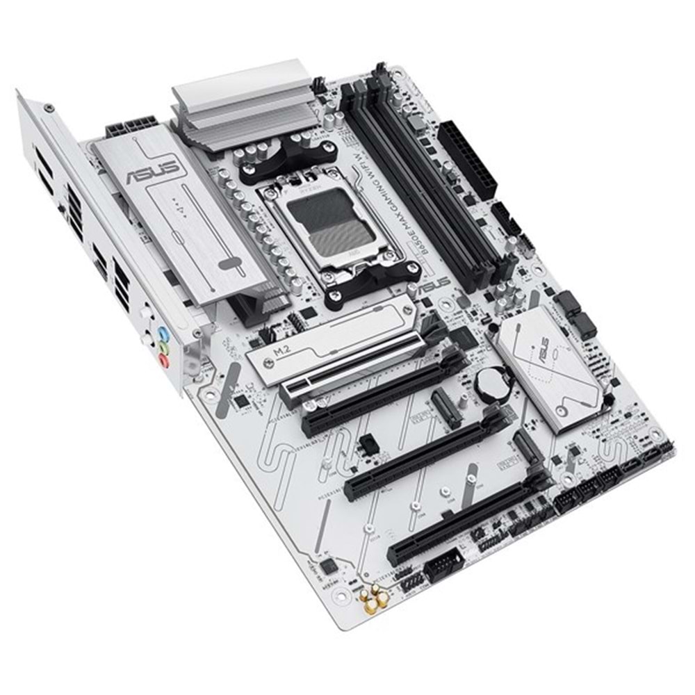 ASUS B650E MAX GAMING WIFI6E W DDR5 HDMI DP PCIE 5.0 AM5 ATX BEYAZ