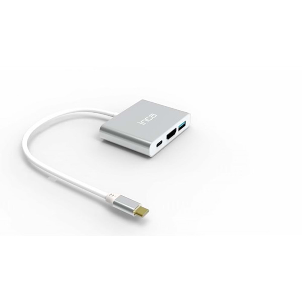 INCA ITPC-04TX 0.15metre TYPE-C - HDMI Görüntü Adaptörü Gümüş 100W