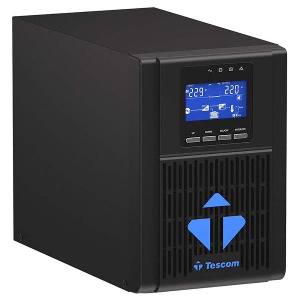 TESCOM 1KVA NEOLINE ONLINE 1/1F LCD EKRAN UPS 2x 12v 9amper