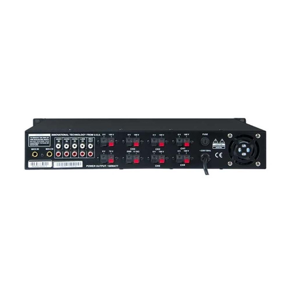 WESTA WM-150UT 6-bölgeli 150W MİKSER AMFİ 100V