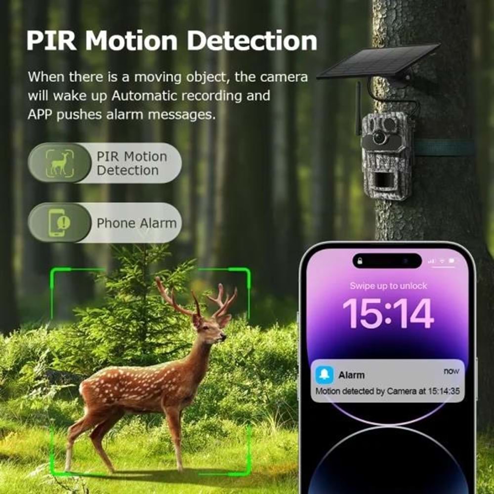 AVENIR 3MP SOLAR AV-S443H GPS BLACK LIGHT 4G FOTOKAPAN