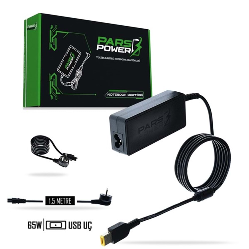 PARS POWER PRS-043 65W 20V 3.25A- (USB) Siyah ADAPTÖR