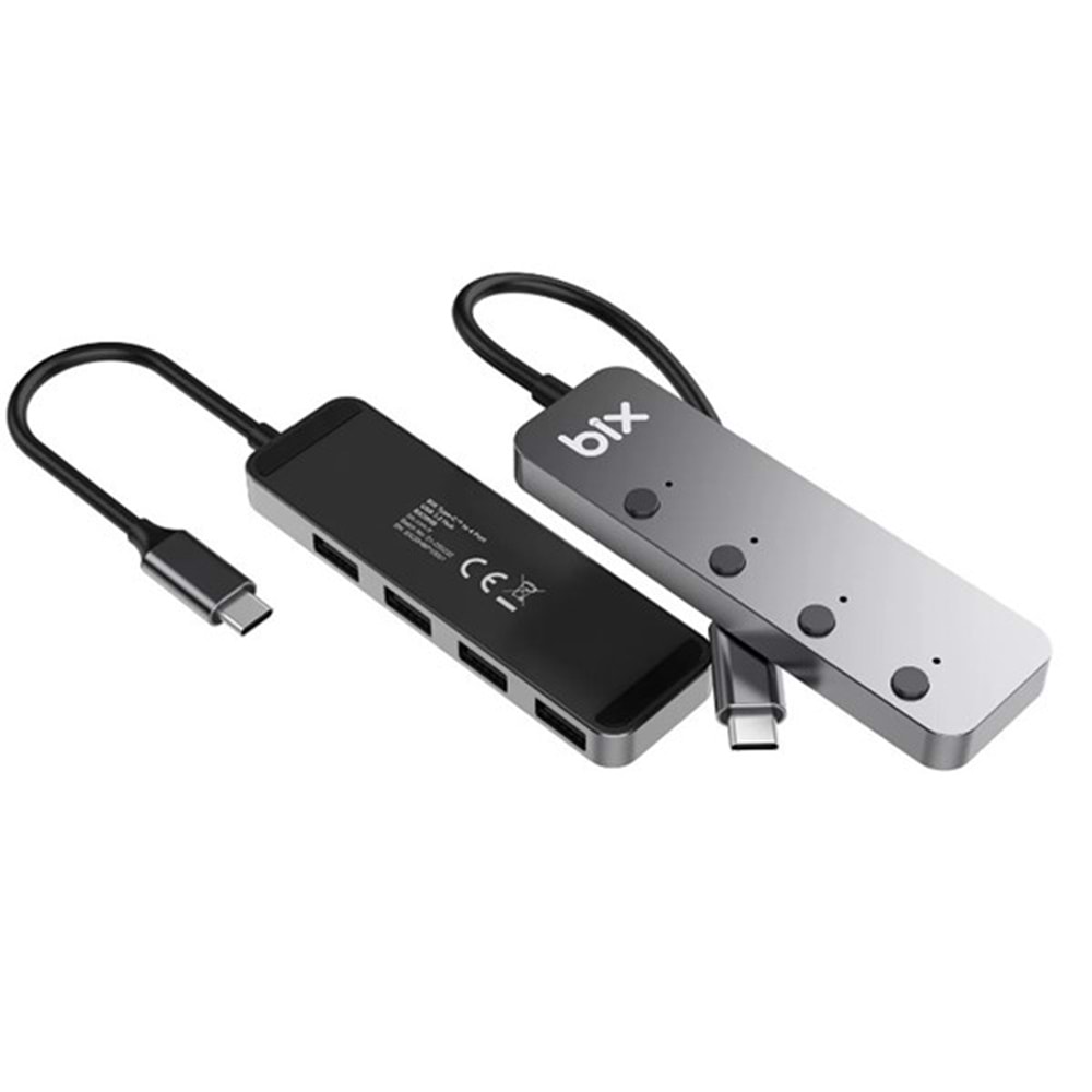 BİX BX20HB 4 port Type C USB Dönüştürücü