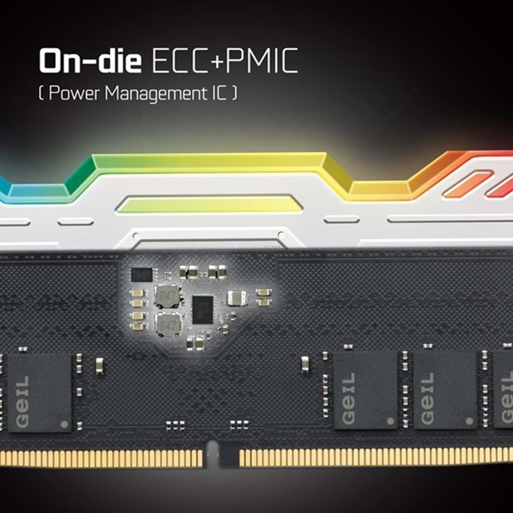 GEIL 32GB (2X 16GB) DDR5 5200MHZ CL42 DUAL KIT PC RAM POLARIS GAOW532GB5200C42DC BEYAZ