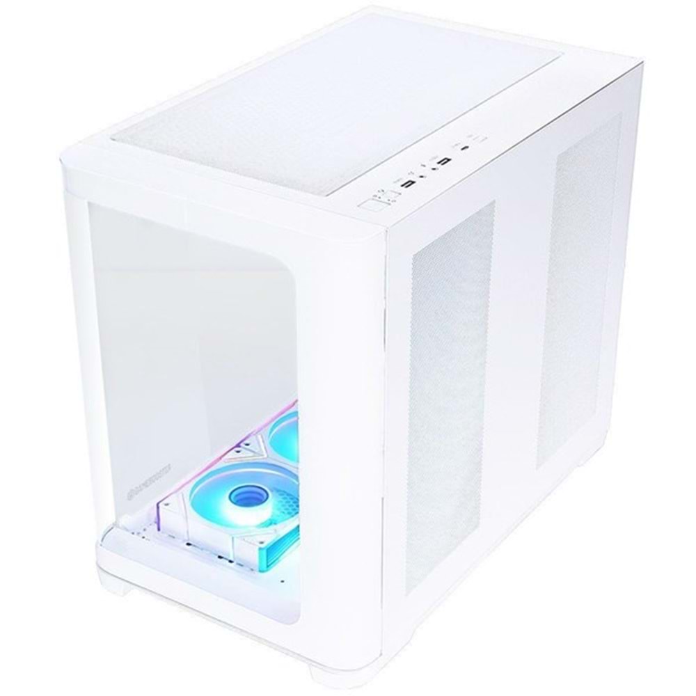 GameBooster 750W 80+ BRONZE Seaview GB-G2852W Gaming Mid-Tower PC Kasası Beyaz 360MM Sıvı Soğutucu Desteği