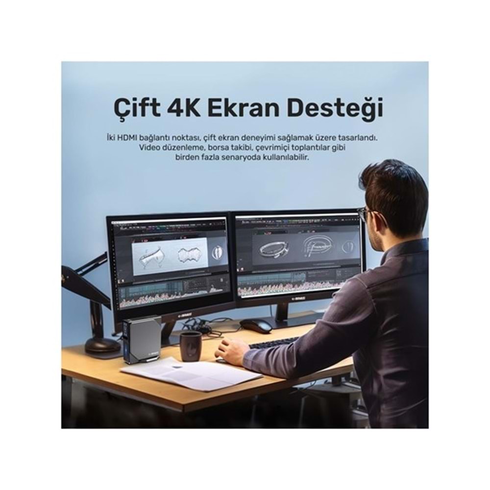 RAXIUS MOMENTUM ND-I15A002 N150- 8GB RAM 512GB NVME O/B UHD FDOS MINI PC Dual Ethernetli