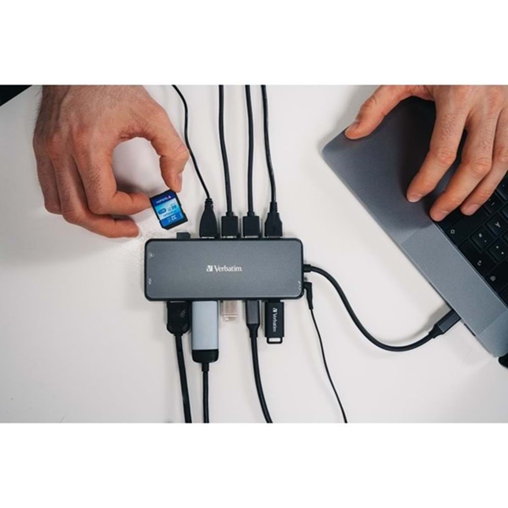 VERBATIM 14port CMH-14 USB-C Pro Çok Bağlantı Noktalı Dock