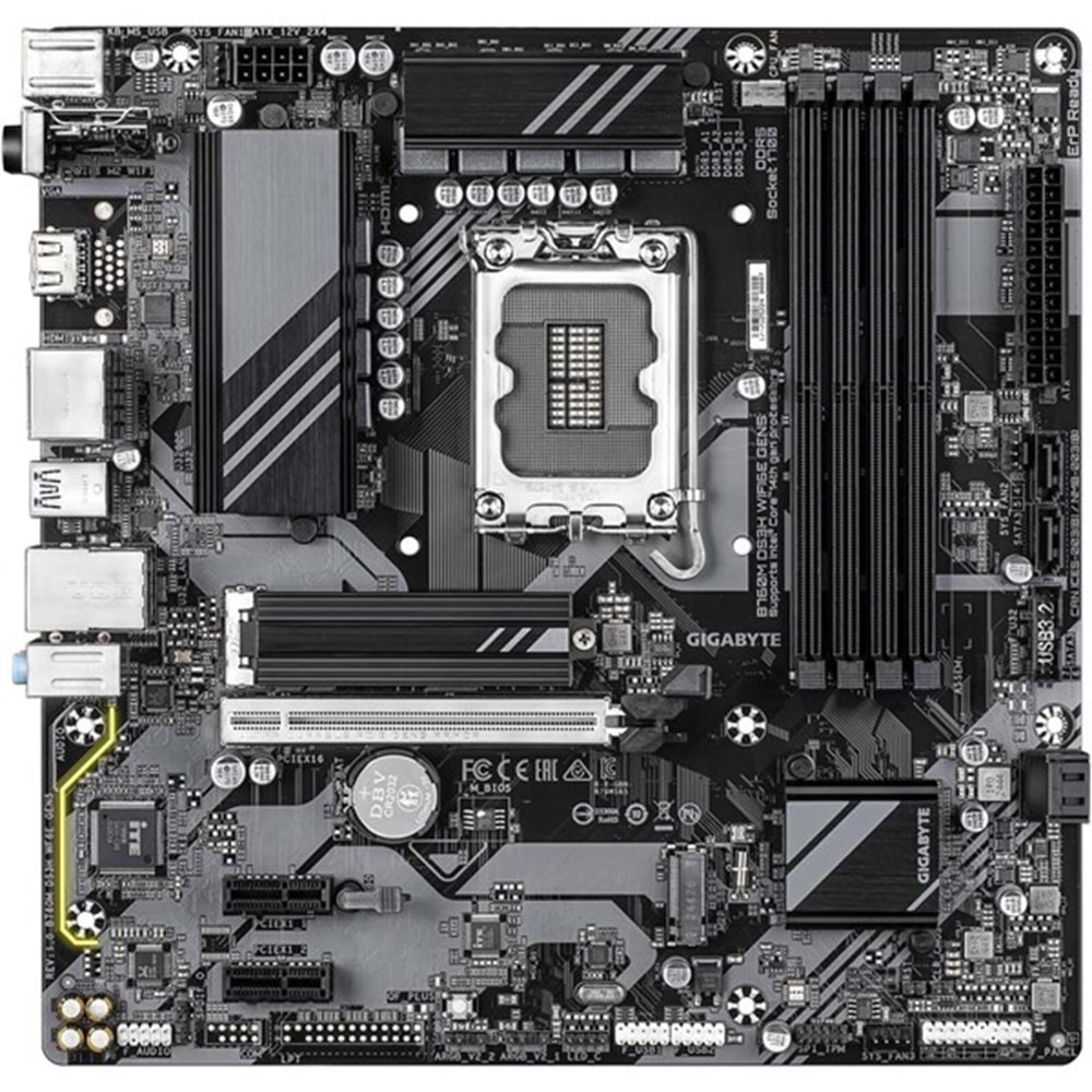 GIGABYTE B760M DS3H WIFI6E GEN5 DDR5 HDMI-DP TYPEC PCIE 5.0 1700P MATX