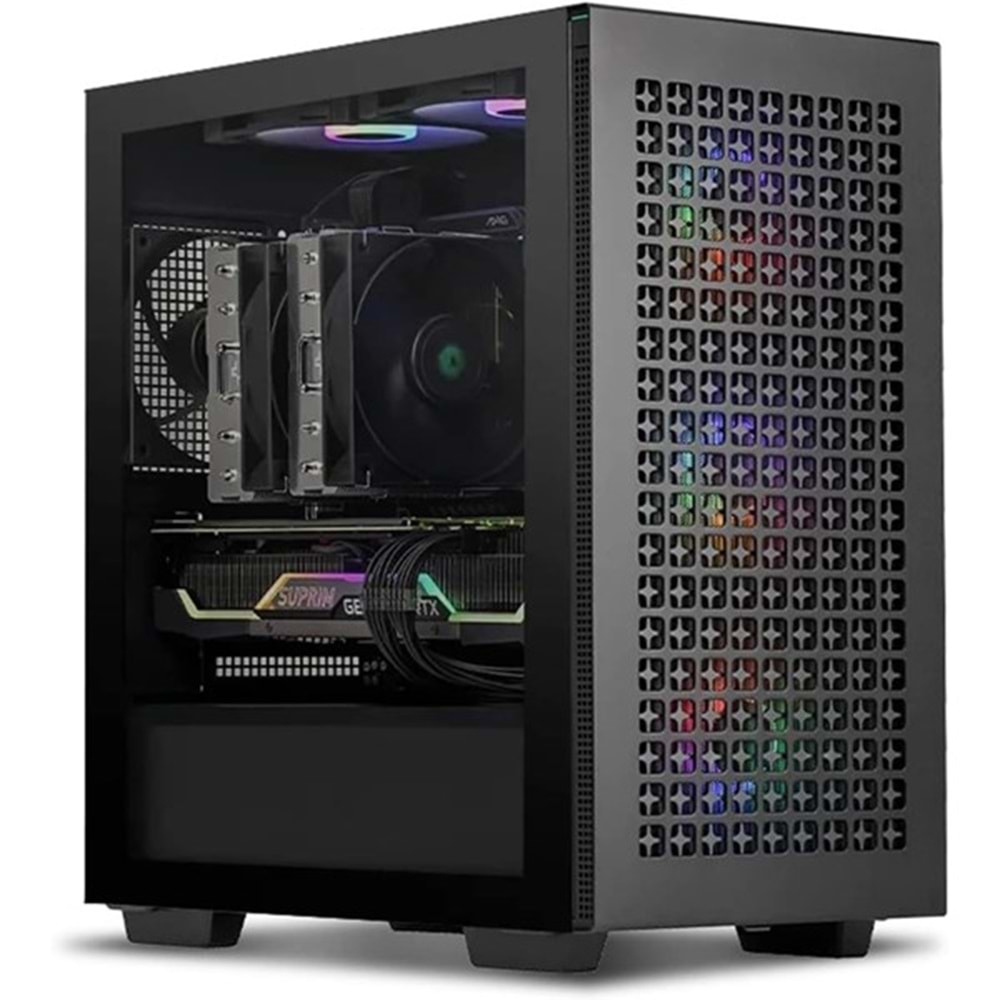 DEEPCOOL CH370 4-RGB FANLI GAMING MICRO ATX PC KASASI