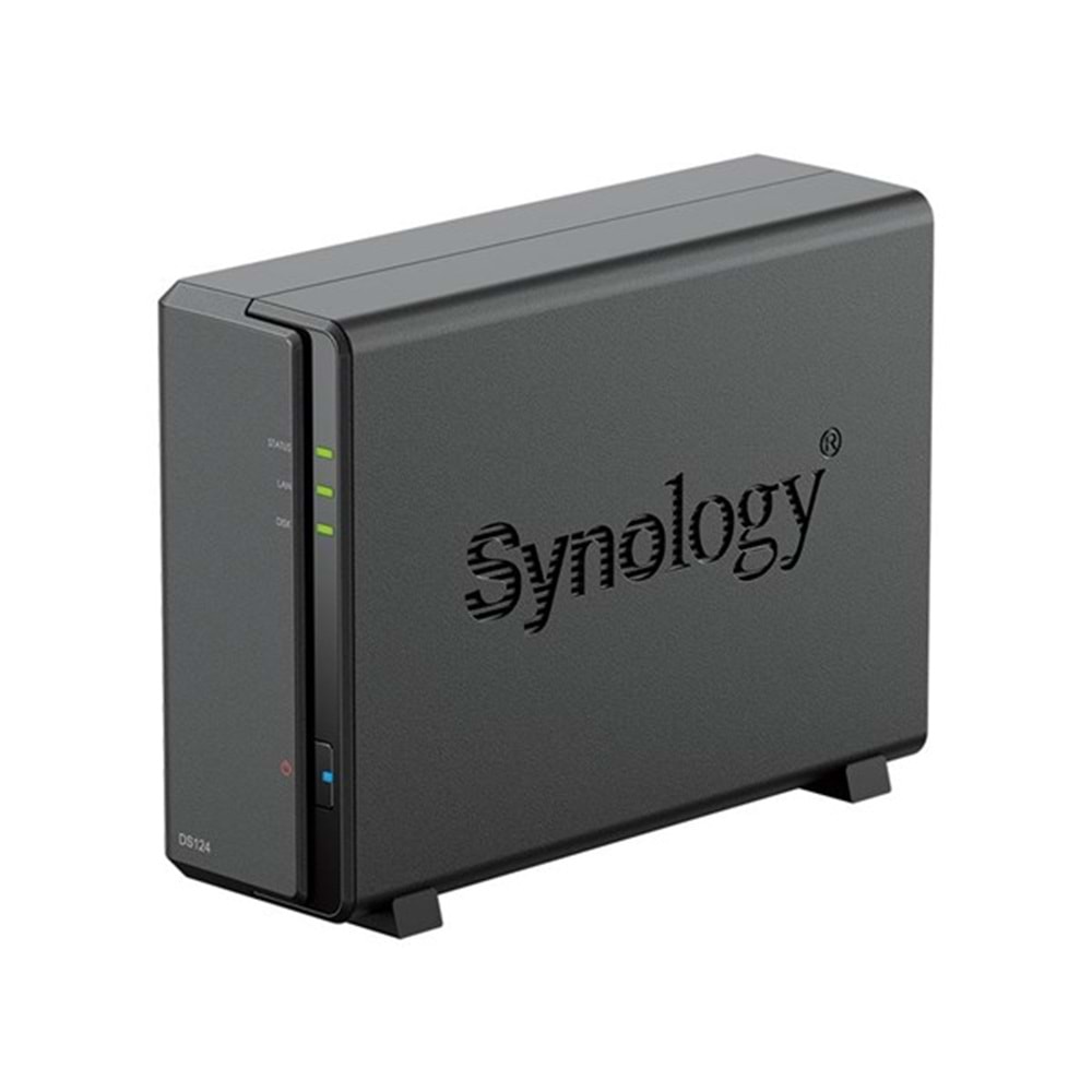 SYNOLOGY DS124 REALTEK QC- 1GB RAM- 1-diskli Nas Server (Disksiz) 