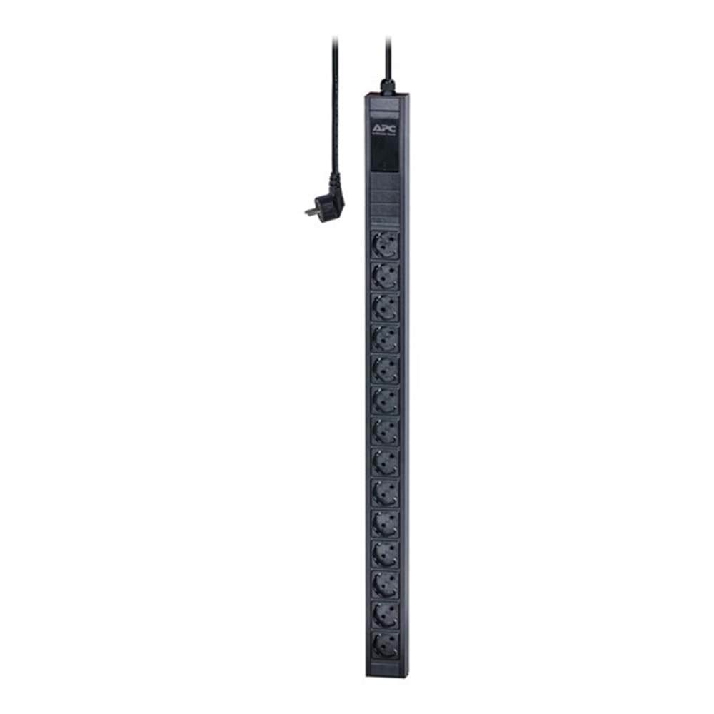 APC EPDU1116B-SCH Easy Rack PDU, Temel, 0U, 1 Faz, 3.7kW, 230V, 16A, x14 SCHUKO çıkış, IEC60884 SCHUKO giriş