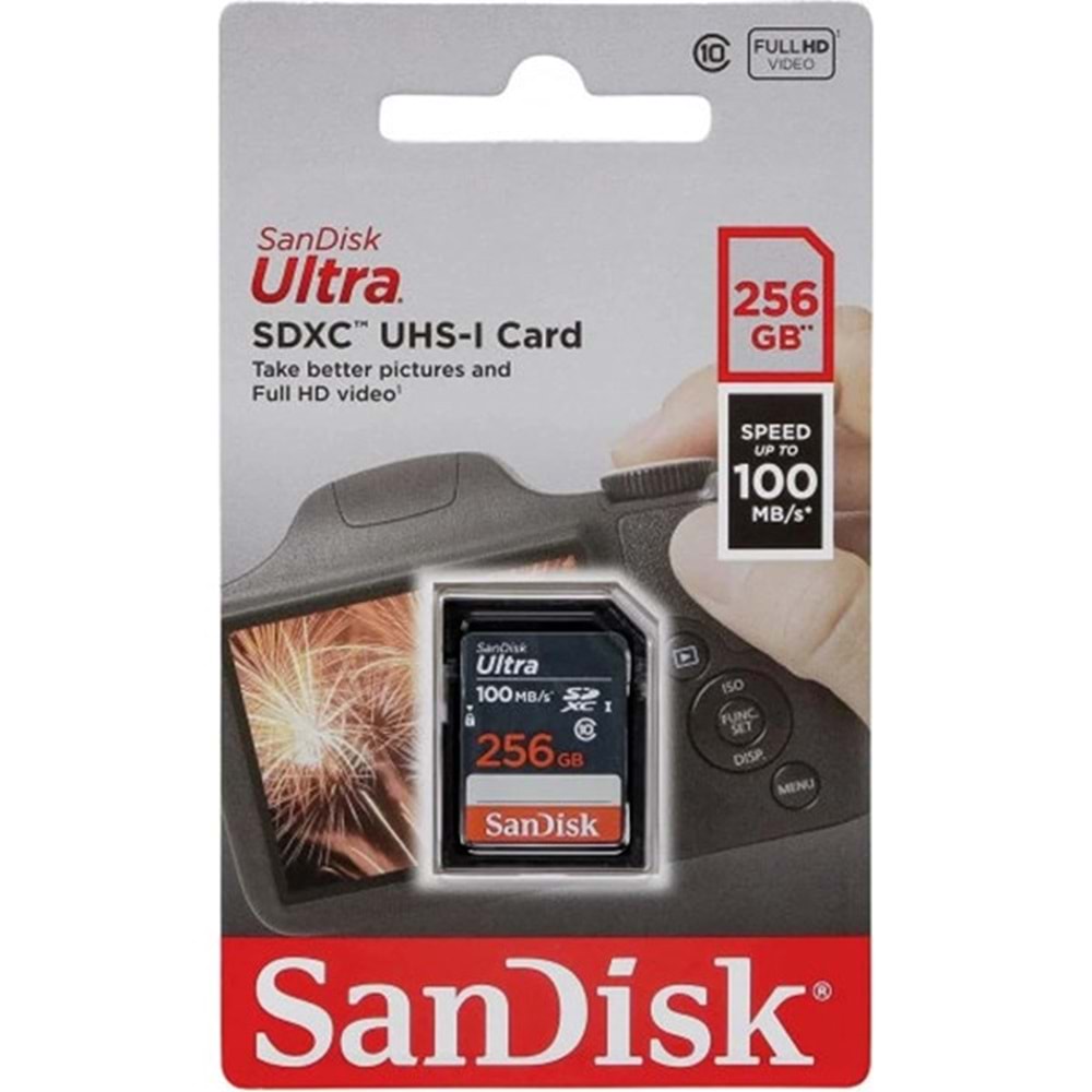 SANDISK 256GB ULTRA SDSDUNR-256G-GN3IN SDHC HAFIZA KARTI