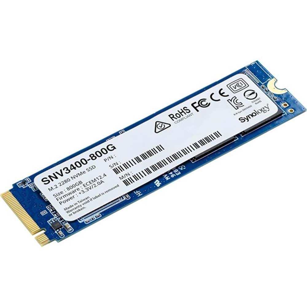 SYNOLOGY 800GB SNV3410-800G 3000-750MB/s M2 NVME NAS DİSKİ