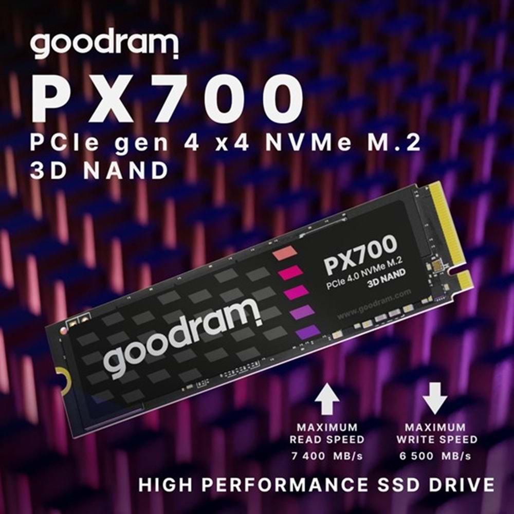 GOODRAM 2TB SSDPR-PX700-02T-80 7400-6500MB/s M2 NVME GEN4 DİSK