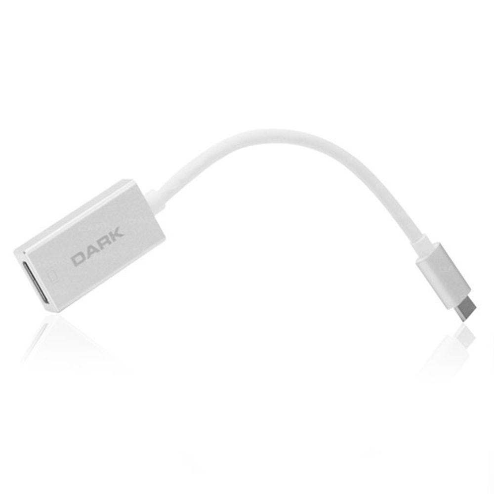 Dark DK-AC-U31XDP USB 3.1 Type-C' den (4K UHD 30Hz) Display Port Dönüştürücü Adaptör (Alüminyum Kasa)