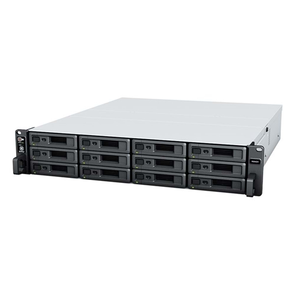 SYNOLOGY RS2423 PLUS RYZEN V1780B-8GB RAM-12-diskli RACK NAS SUNUCU (DİSKSİZ) 