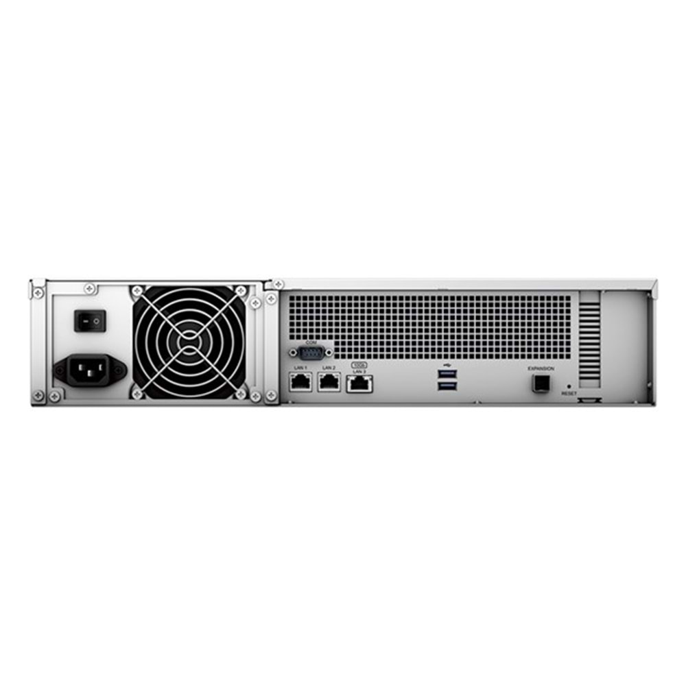 SYNOLOGY RS2423 PLUS RYZEN V1780B-8GB RAM-12-diskli RACK NAS SUNUCU (DİSKSİZ) 