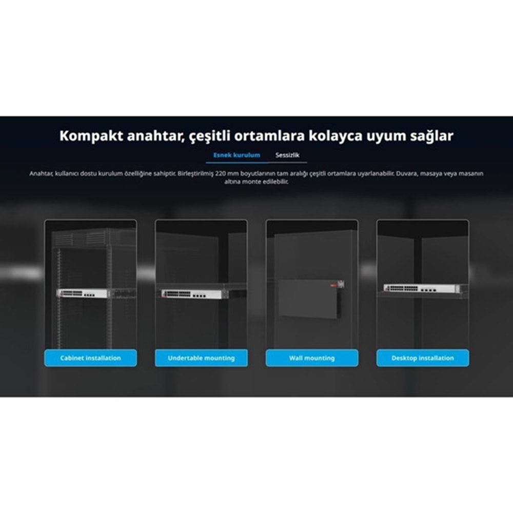 RUIJIE 48port RG-CS83-48GT4XS-P GIGABIT 4-10GBE SFP+ 405W LAYER3 YÖNETİLEBİLİR POE SWITCH