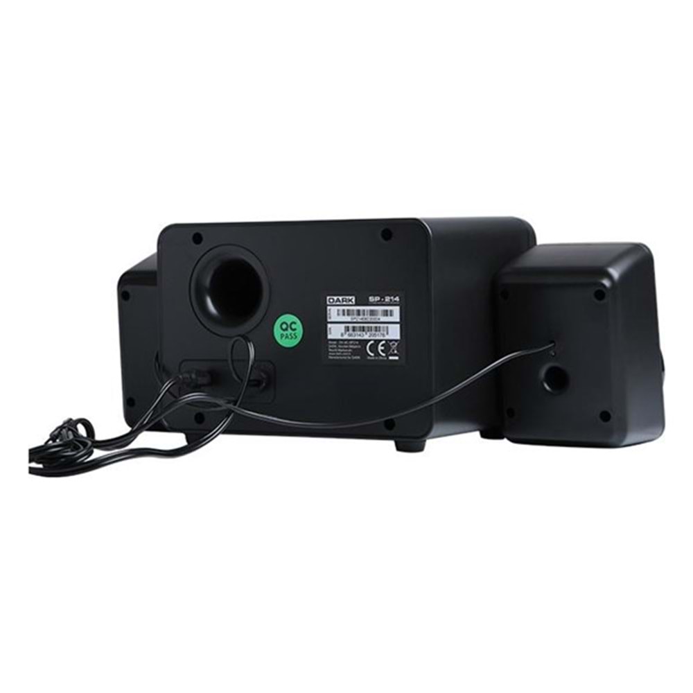 DARK DK-AC-SP214 2+1 11W Siyah 7 Farklı Renk Titreşimli LED Bluetooth Hoparlör