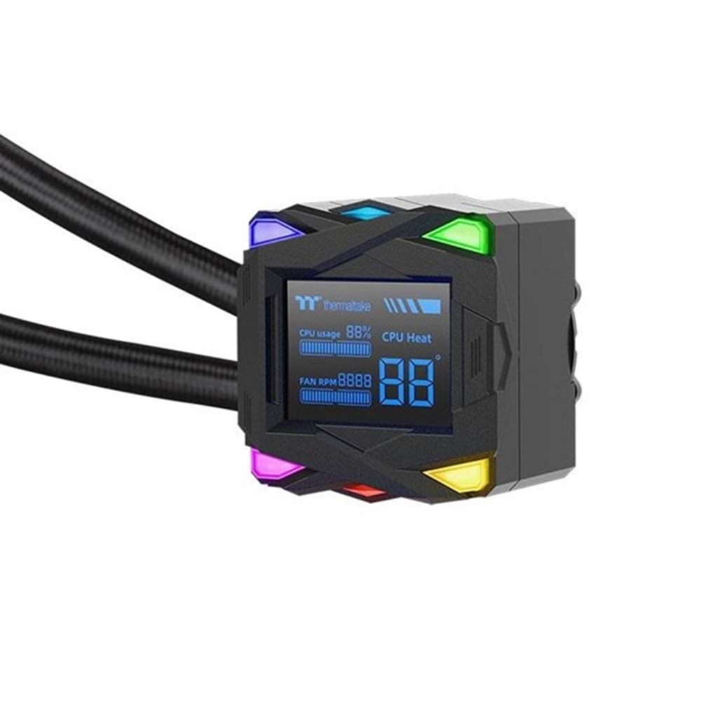 THERMALTAKE 240MM LAS240-S CL-W461-PL12SW-A AM5-1851P ARGB LED GÖSTERGELİ SIVI SOĞUTMALI İŞLEMCİ FANI