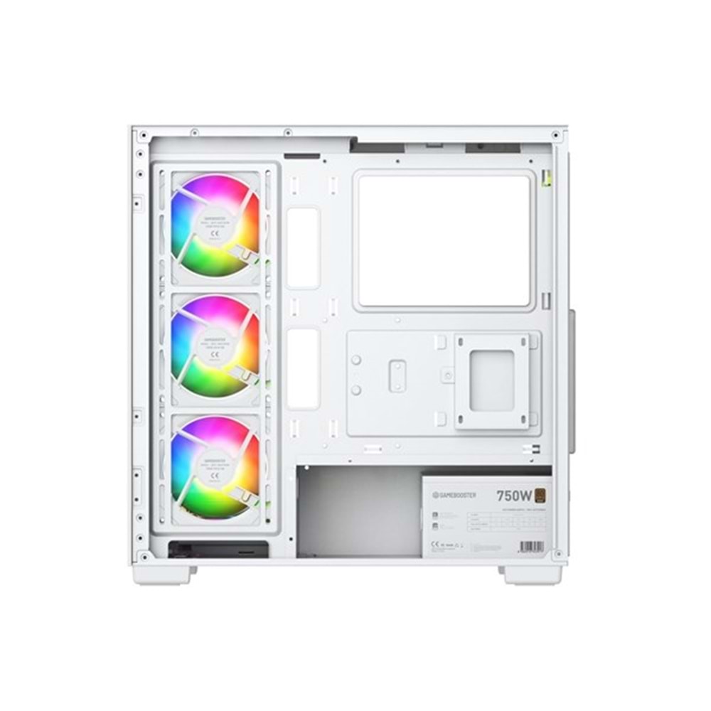 GAMEBOOSTER 750W 80+ BRONZE A7505W 5-FANLI GAMING MID-TOWER PC KASASI BEYAZ