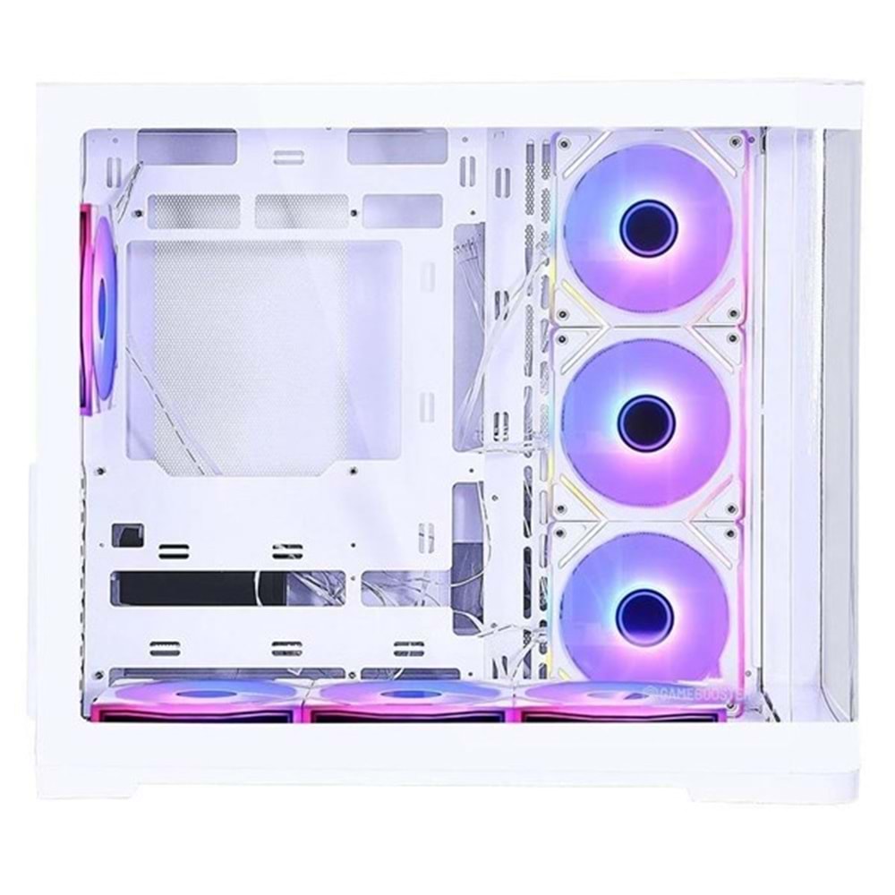 GAMEBOOSTER 850W 80+ BRONZE GB-G2852W-850W 7-FANLI GAMING MID-TOWER PC KASASI BEYAZ