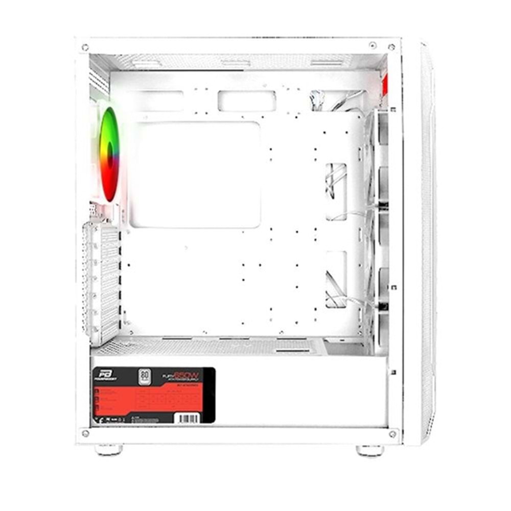 POWERBOOST VK-G3701W 4-RGB FANLI GAMING MID-TOWER PC KASASI BEYAZ