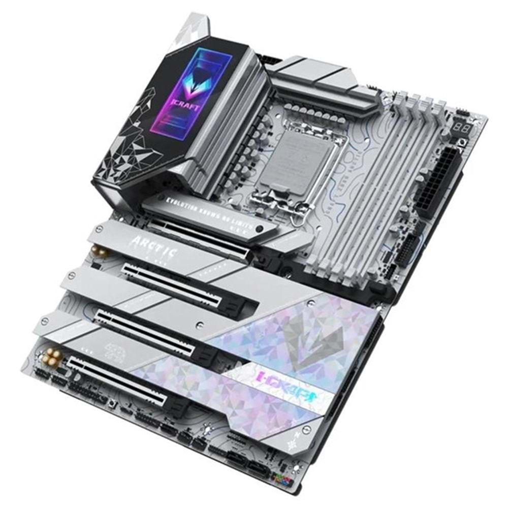 MAXSUN MS-iCraft Z890 ARCTIC WIFI7 DDR5 HDMI-DP TYPEC PCIE 5.0 1851P ATX BEYAZ