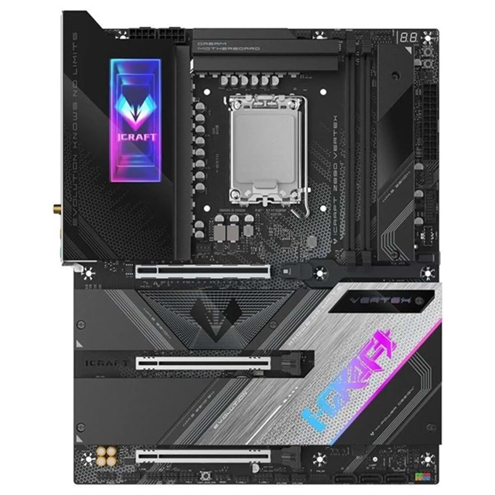 MAXSUN MS-iCraft Z890 VERTEX WIFI7 DDR5 HDMI-DP TYPEC PCIE 5.0 1851P ATX