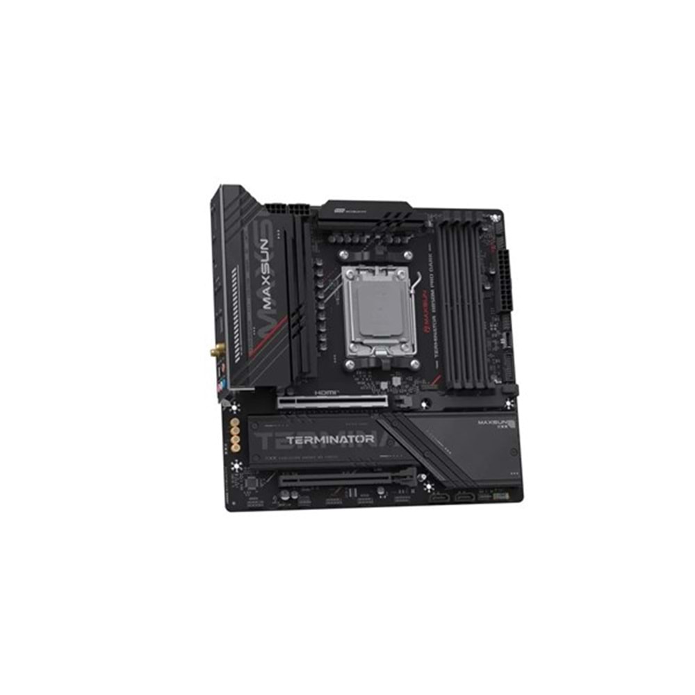 MAXSUN TERMINATÖR B850M PRO DARK WIFI7 DDR5 HDMI-DP TYPEC PCIE 5.0 1851P MATX