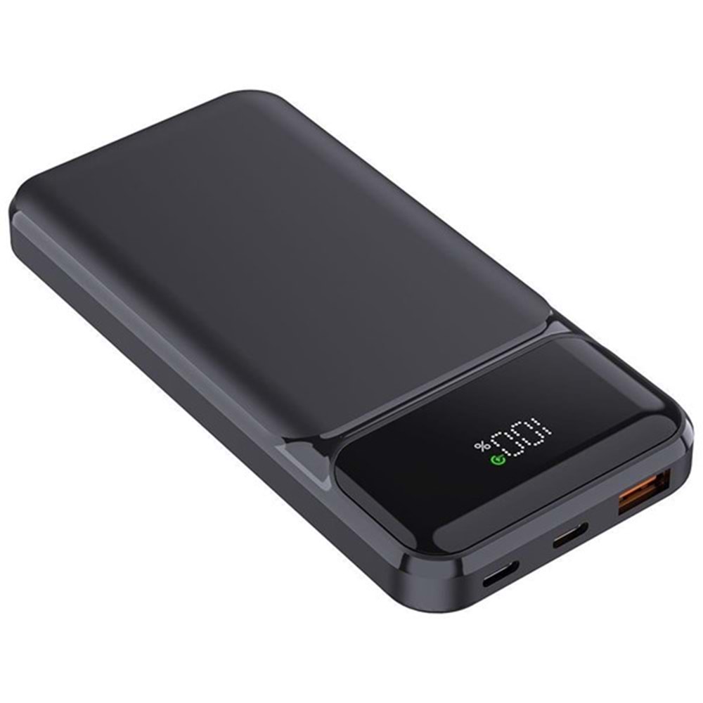 POWERBOOST NIGHT 115B 10000mAh 22.5W LCD GizliLED Siyah Taşınabilir Şarj Cihazı Powerbank