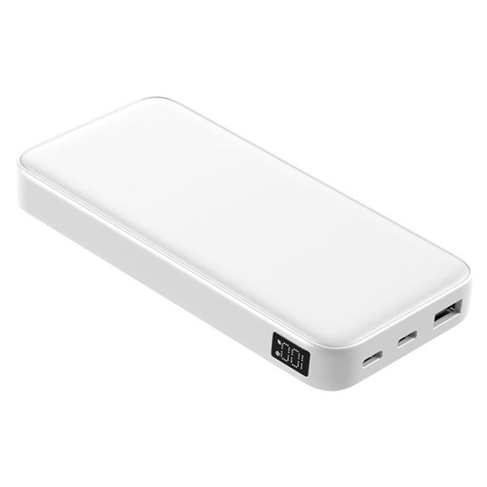 POWERBOOST PRIME 130W 10000mAh 22.5W Dahili Kablolu LCD Beyaz Taşınabilir Şarj Cihazı Powerbank