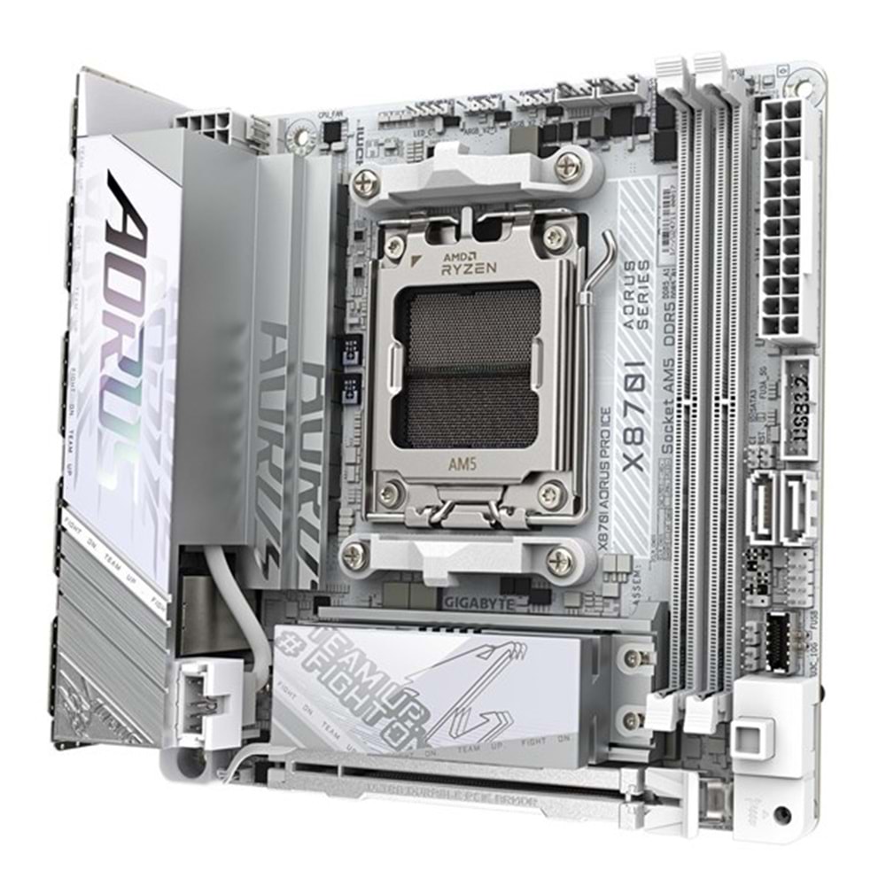 GIGABYTE X870I AORUS PRO ICE WIFI7 DDR5 HDMI-DP USBC PCIE 5.0 AM5 MITX