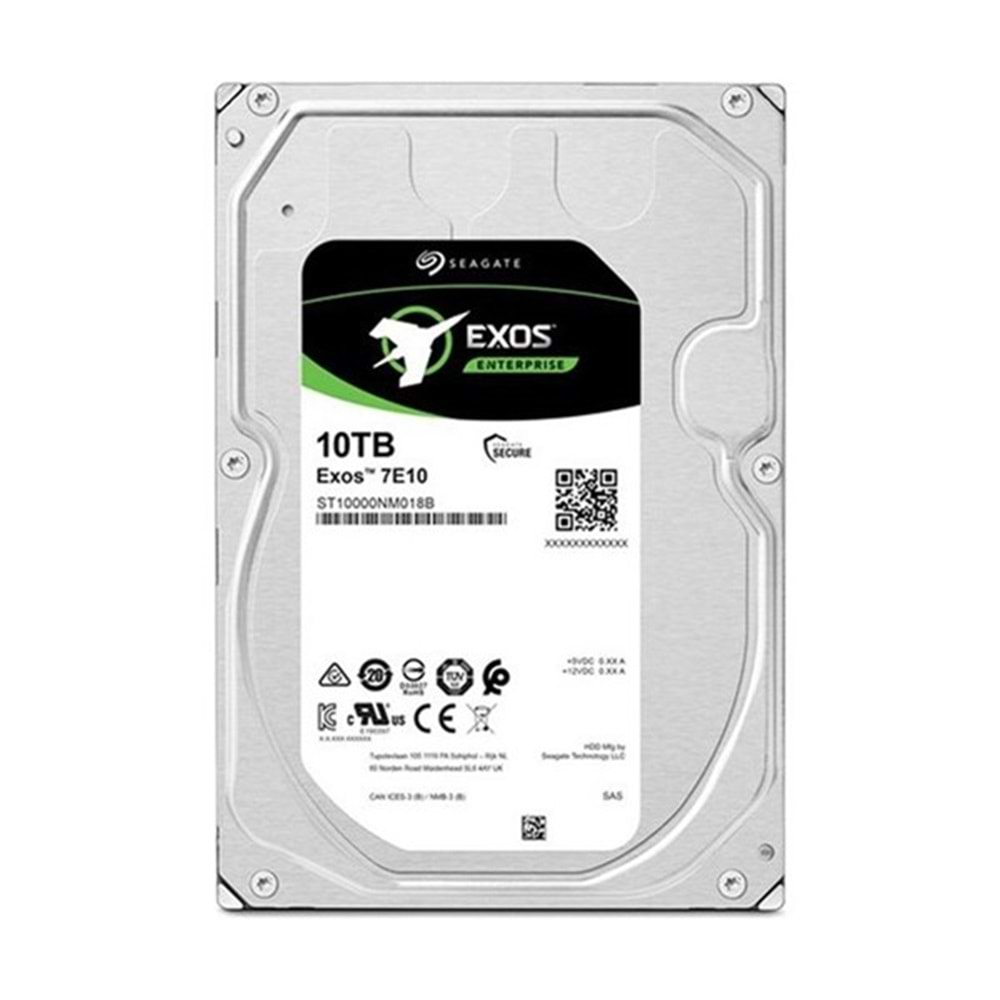 SEAGATE 10TB EXOS ST10000NM017B 7200 RPM 256MB SATA-3 NAS ve Güvenlik Diski Distribütör Garantili	