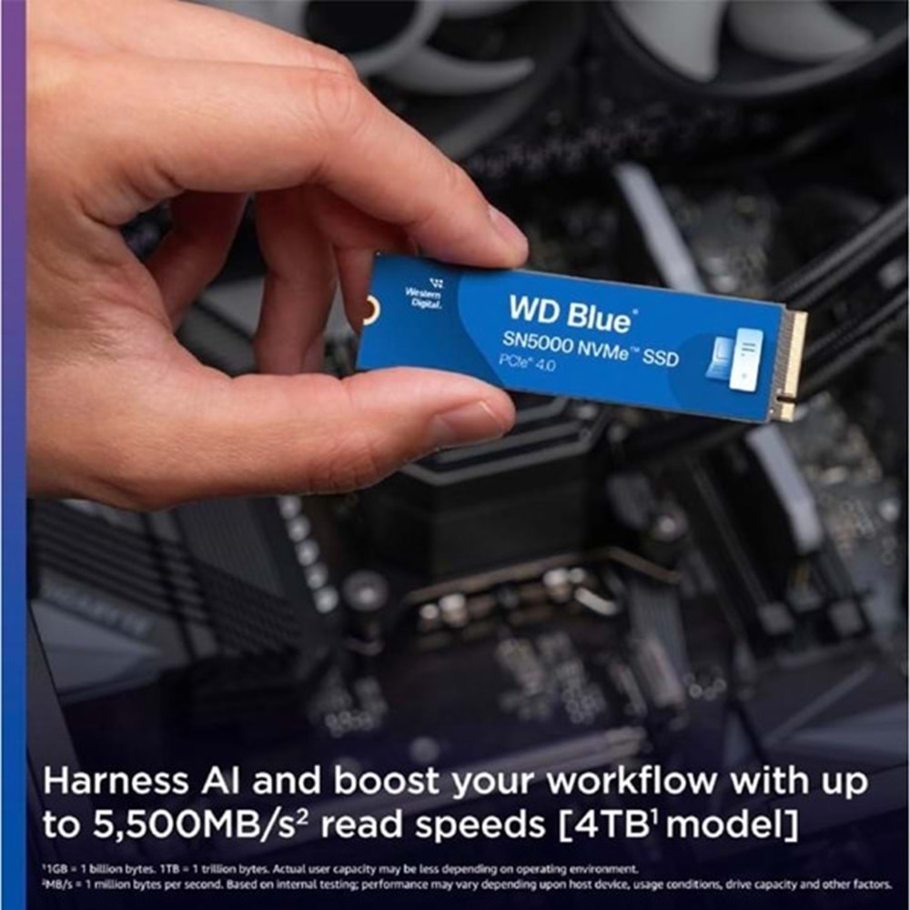 WD 4TB BLUE WDS500G4B0E 5500-5000MB/s M2 NVME GEN4 DİSK