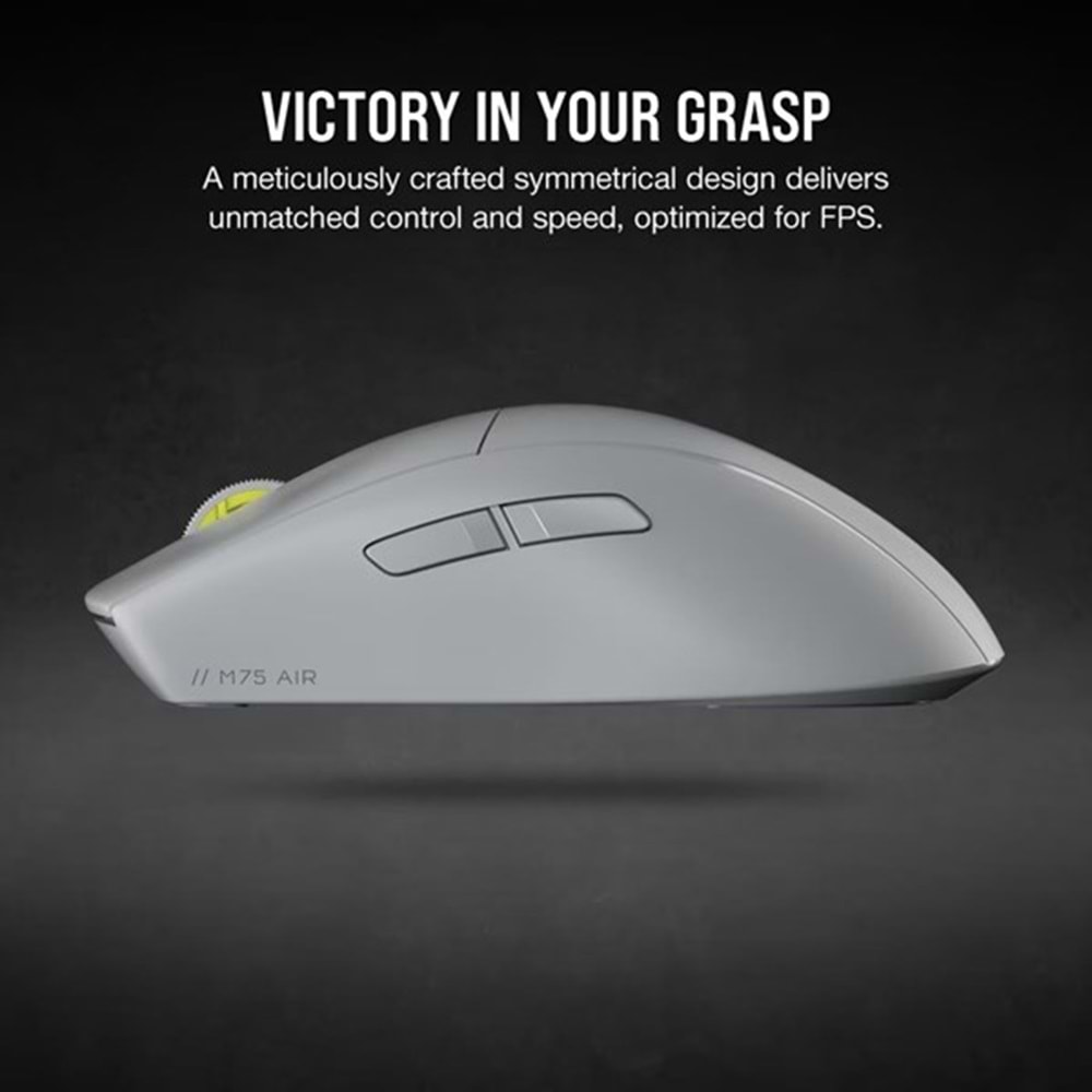 CORSAIR M75 AIR WIRELESS ULTRA LIGHTWEIGHT 26000dpi KABLOSUZ GAMING MOUSE GRI