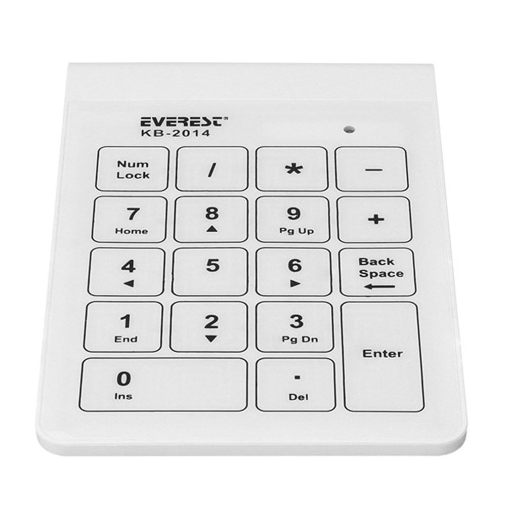 EVEREST KB-2014 Beyaz Usb Dokunmatik Numerik Standart Klavye
